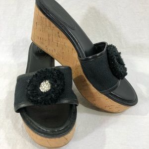 Coach “Jazmin” Platform Wedge Slide Sandals